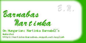 barnabas martinka business card